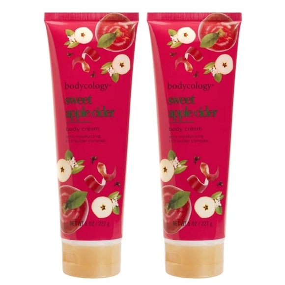 Bundle Lot 2x New BODYCOLOGY Sweet Apple Cider Body Cream Moisturizer - Picture 1 of 3